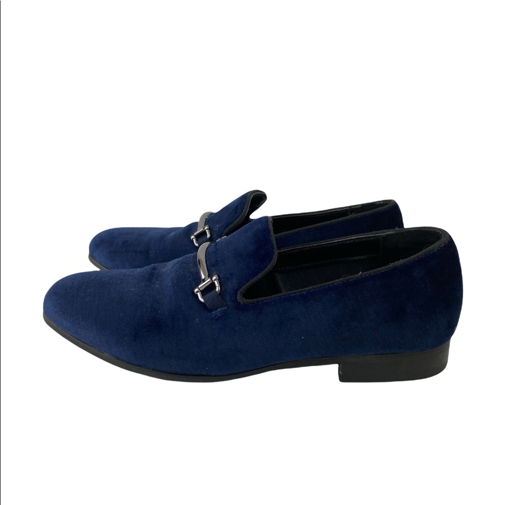 INC International Concepts Blue Suede Loafers - Picture 3 of 7
